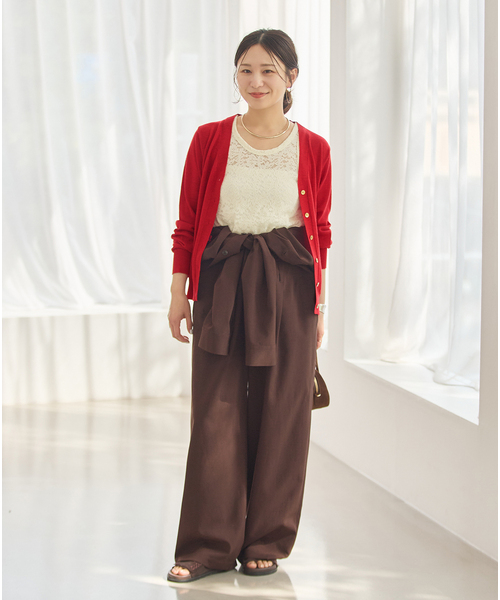 JOURNAL STANDARD(ジャーナルスタンダード)の「ウォッシャブルウール Vカーディガン(カーディガン/ボレロ・レディース・ネイビー/チャコールグレー/チョコ/レッド・FREE)」の14枚目の写真
