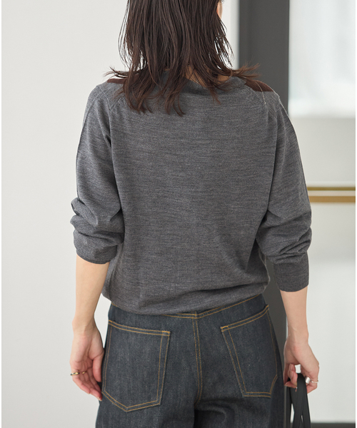 JOURNAL STANDARD(ジャーナルスタンダード)の「ウォッシャブルウール Vカーディガン(カーディガン/ボレロ・レディース・ネイビー/チャコールグレー/チョコ/レッド・FREE)」の18枚目の写真