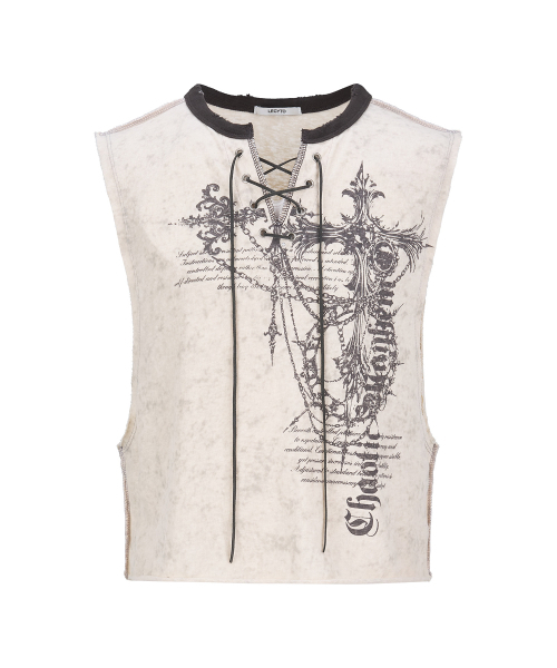 LECYTO（レシト）の「Ash Relic Sleeveless_[Ivory]（Tシャツ/カットソー・メンズ・その他・FREE）」の2枚目の写真