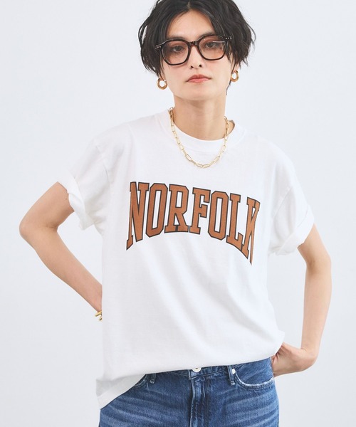 BARNYARDSTORM(バンヤードストーム)の「BARNYARDSTORM / GULFCOAST(ガルフコースト)別注Tシャツ(Tシャツ/カットソー・レディース・ブラウン/チャコールグレー/オフホワイト・FREE)」の1枚目の写真