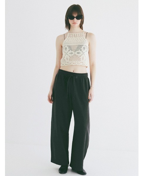 CLANE（クラネ）の「CLANE/クラネ/CROCHET CAMI KNIT TOPS（キャミソール・レディース・アイボリー/レッド・F）」の6枚目の写真