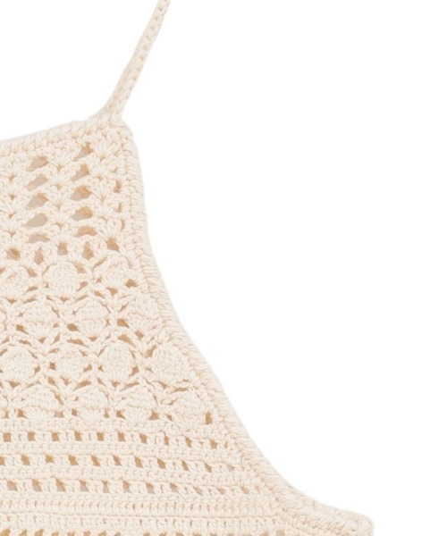 CLANE（クラネ）の「CLANE/クラネ/CROCHET CAMI KNIT TOPS（キャミソール・レディース・アイボリー/レッド・F）」の13枚目の写真