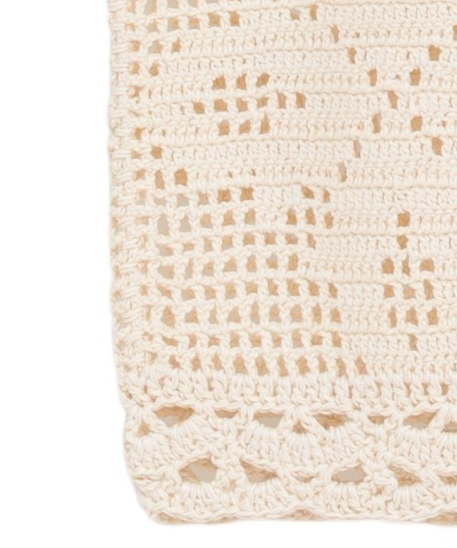 CLANE（クラネ）の「CLANE/クラネ/CROCHET CAMI KNIT TOPS（キャミソール・レディース・アイボリー/レッド・F）」の14枚目の写真