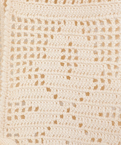 CLANE（クラネ）の「CLANE/クラネ/CROCHET CAMI KNIT TOPS（キャミソール・レディース・アイボリー/レッド・F）」の16枚目の写真