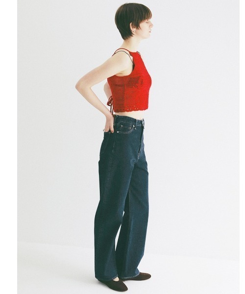 CLANE（クラネ）の「CLANE/クラネ/CROCHET CAMI KNIT TOPS（キャミソール・レディース・アイボリー/レッド・F）」の22枚目の写真