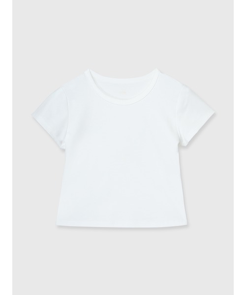 anuans(アニュアンス)の「シルクタッチコットンクロップドTシャツ(Tシャツ/カットソー・レディース・ブラック/ホワイト/チャコールグレー・SMALL/MEDIUM)」の18枚目の写真