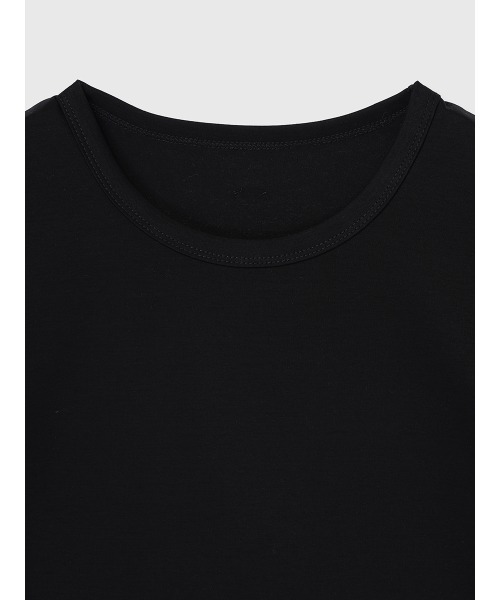 anuans(アニュアンス)の「シルクタッチコットンクロップドTシャツ(Tシャツ/カットソー・レディース・ブラック/ホワイト/チャコールグレー・SMALL/MEDIUM)」の22枚目の写真