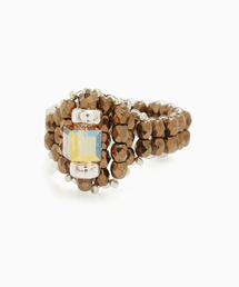 JOURNAL STANDARD（ジャーナルスタンダード）の「TIE A KNOT / タイ ア ノット EX CRYSTAL BEADS RING with SILVER（リング）」