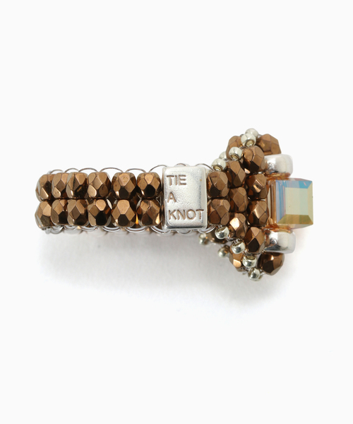 JOURNAL STANDARD（ジャーナルスタンダード）の「TIE A KNOT / タイ ア ノット EX CRYSTAL BEADS RING with SILVER（リング・メンズ・シルバー・LARGE/MEDIUM/SMALL）」の3枚目の写真