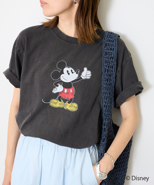 +81BRANCA(ハチイチブランカ)の「+81BRANCA/ハチイチブランカ SLOBE別注 ミッキー Tシャツ1(Tシャツ/カットソー・レディース・ホワイト/ブラック系その他・FREE)」の1枚目の写真