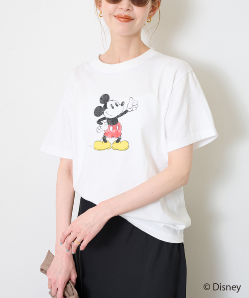 +81BRANCA(ハチイチブランカ)の「+81BRANCA/ハチイチブランカ SLOBE別注 ミッキー Tシャツ1(Tシャツ/カットソー・レディース・ホワイト/ブラック系その他・FREE)」の22枚目の写真
