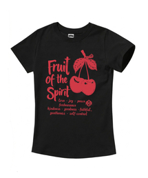 DTFオブザスピリットクールコットンウィメンズクロップ半袖Tシャツブラック