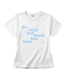 be nice スリムフィット半袖Tシャツアイボリー