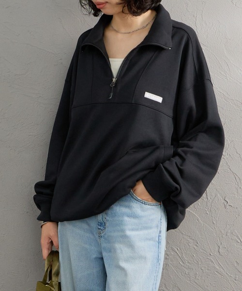 Columbia（コロンビア）の「【WEB先行予約】[Columbia/コロンビア] FLEMING BAY ハーフジップスウェット(WEB限定)（スウェット・レディース・ブラック/オフホワイト・L/M）」の7枚目の写真