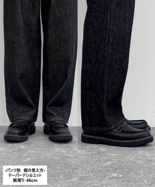 niko and...(ニコアンド)の「フェイクレザーステッチローファー(ローファー・メンズ・ブラウン/ブラック・MEDIUM/LARGE)」の3枚目の写真