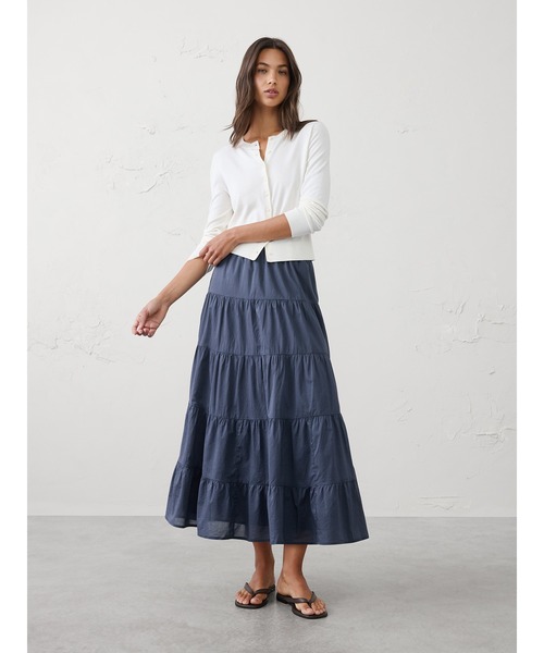BANANA REPUBLIC FACTORY STORE（バナナリパブリック ファクトリーストア）の「BANANA REPUBLIC FACTORY STORE　　ティアードマキシスカート（スカート・レディース・ブラック/その他・XS/S/M/L）」の4枚目の写真