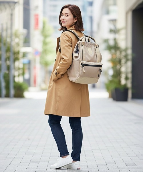 anello(アネロ)の「anello EXPAND5 エクスパンド5 口金リュック(RS)(バックパック/リュック・レディース・ネイビー/アイボリー/ブラック/ベージュ/グレー・FREE)」の8枚目の写真