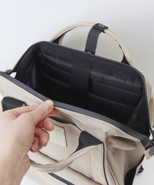 anello(アネロ)の「anello EXPAND5 エクスパンド5 口金リュック(RS)(バックパック/リュック・レディース・ネイビー/アイボリー/ブラック/ベージュ/グレー・FREE)」の18枚目の写真