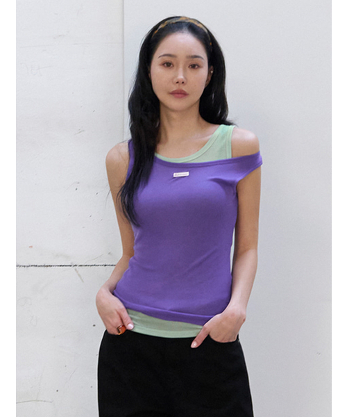 MORVE13(モルブ13)の「オールデイテンセルスリーブレス(ミント)(Tシャツ/カットソー・レディース・アイボリー/ミント/ライトグレー/レッド/バイオレット/ブラック/ネイビー/バーガンディー・FREE)」の10枚目の写真