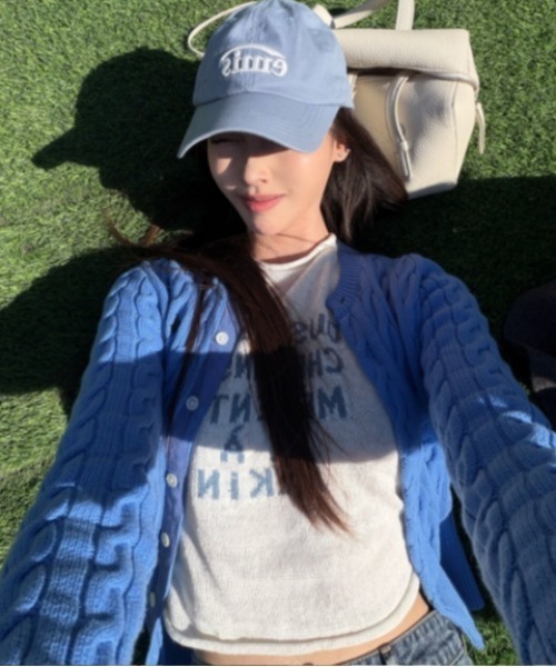 Vipoa(ヴィポア)の「american like short knit(ニット/セーター・レディース・ブルー/ホワイト・FREE)」の14枚目の写真