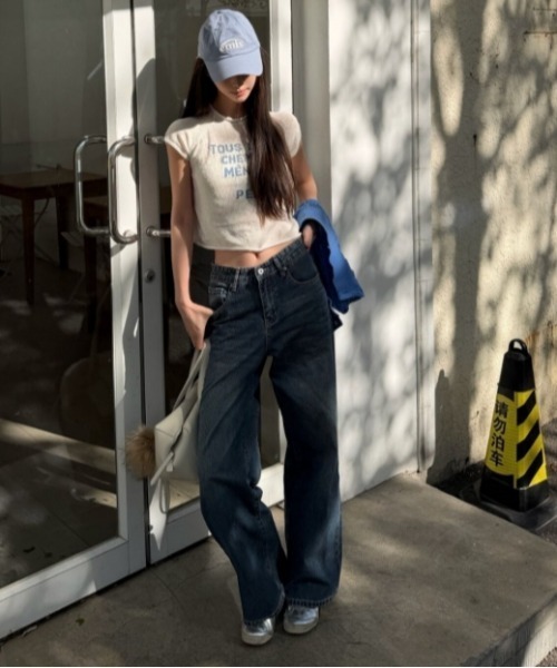 Vipoa(ヴィポア)の「american like short knit(ニット/セーター・レディース・ブルー/ホワイト・FREE)」の16枚目の写真