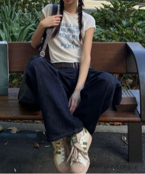 Vipoa(ヴィポア)の「american like short knit(ニット/セーター・レディース・ブルー/ホワイト・FREE)」の17枚目の写真
