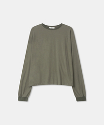Slub long sleeve t-shirt / KHAKI