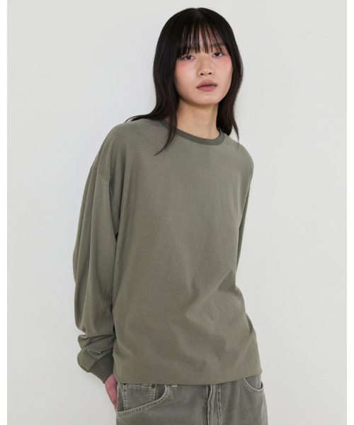 THEENDQUESTION（ジエンドクエスチョン）の「Slub long sleeve t-shirt / KHAKI（Tシャツ/カットソー・レディース・その他・1/2）」の3枚目の写真