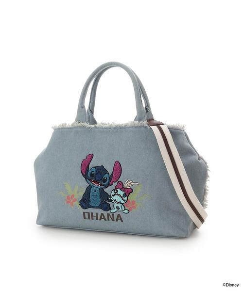 Samantha Thavasa（サマンサタバサ）の「「スティッチ」コレクション　デニム調ハンドバッグ（ハンドバッグ・レディース・ライトインディゴブルー・FREE）」の7枚目の写真