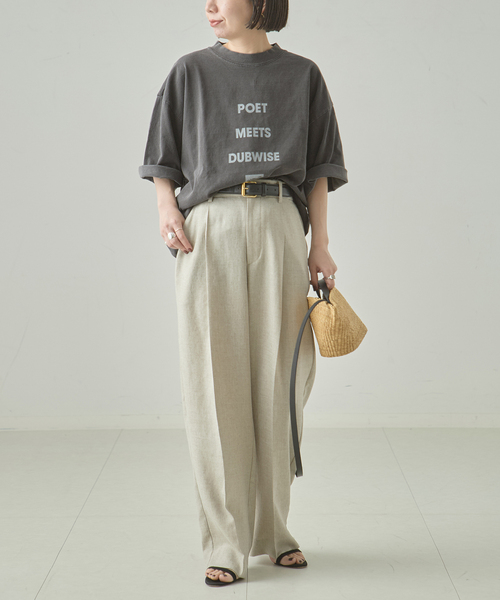POET MEETS DUBWISE(ポエットミーツダブワイズ)の「《追加》POET MEETS DUBWISE LOOSE FIT LOGO Tシャツ(Tシャツ/カットソー・レディース・ブラック系その他/ホワイト・FREE)」の3枚目の写真