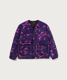 COLOR CAMO STA QUILTING REVERSIBLE LIGHT DOWN JACKET
