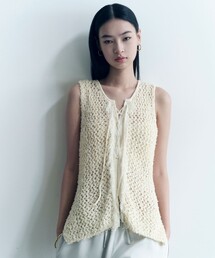 <SEASONAL COLLECTION>フリンジ ニット ジレ