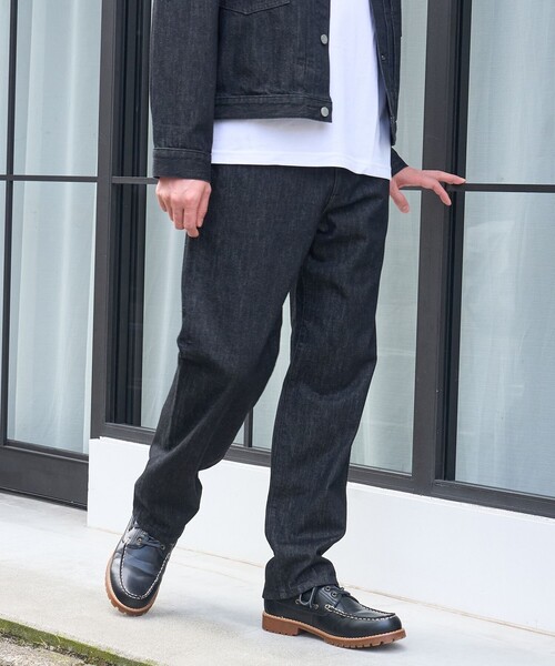 coen(コーエン)の「【C.DENIMS】5ポケットストレートデニムパンツ(デニムパンツ・メンズ・ブラック/ネイビー/コバルトブルー・XL/L/M/S)」の2枚目の写真