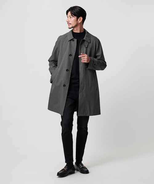 BEAUTY&YOUTH UNITED ARROWS(ビューティーアンドユースユナイテッドアローズ)の「【WEB限定 WARDROBE SMART】Reflax バルマカーンコート(ステンカラーコート・メンズ・ダークブラウン/ダークグレー/ブラック・S/M/L/XL)」の2枚目の写真