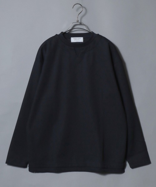 ANPAS(アンパス)の「Heather Brushed Key-Neck Fake Layered Long-Sleeve Tee / 杢起毛キーネックフェイクレイヤードロンT カットソー メンズ トップス 秋冬(Tシャツ/カットソー・メンズ・ブラック/チャコール/ベージュ/ネイビー・LL/L/M)」の22枚目の写真