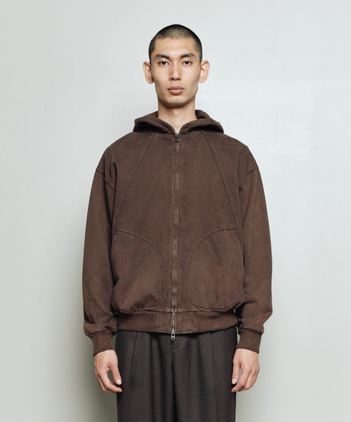 bal(バル)の「FADE COTTON ZIP HOODIE SWEAT(パーカー・メンズ・ブラック/ブラウン/レッド・3/2/1)」の3枚目の写真