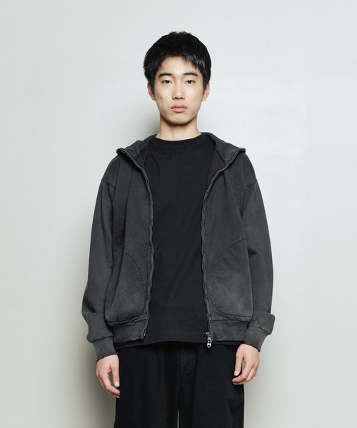 bal(バル)の「FADE COTTON ZIP HOODIE SWEAT(パーカー・メンズ・ブラック/ブラウン/レッド・3/2/1)」の4枚目の写真