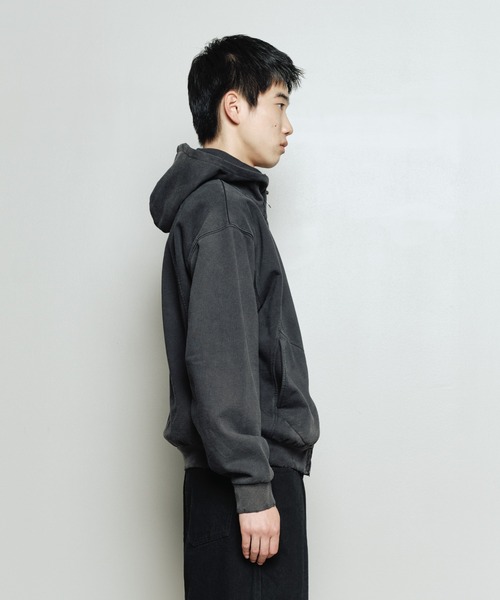 bal(バル)の「FADE COTTON ZIP HOODIE SWEAT(パーカー・メンズ・ブラック/ブラウン/レッド・3/2/1)」の5枚目の写真