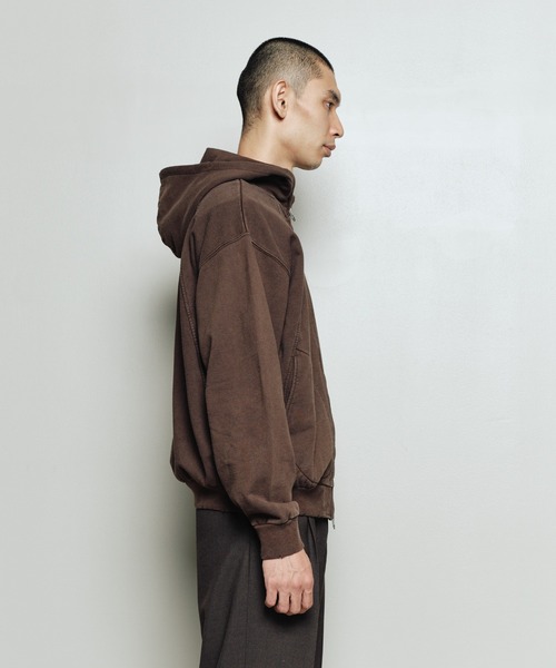 bal(バル)の「FADE COTTON ZIP HOODIE SWEAT(パーカー・メンズ・ブラック/ブラウン/レッド・3/2/1)」の10枚目の写真