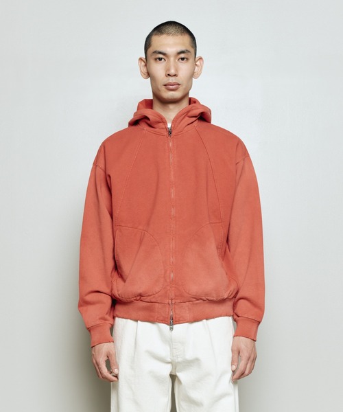 bal(バル)の「FADE COTTON ZIP HOODIE SWEAT(パーカー・メンズ・ブラック/ブラウン/レッド・3/2/1)」の12枚目の写真