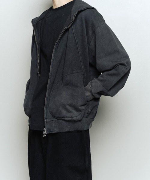 bal(バル)の「FADE COTTON ZIP HOODIE SWEAT(パーカー・メンズ・ブラック/ブラウン/レッド・3/2/1)」の7枚目の写真