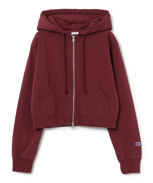 Champion(チャンピオン)の「【別注】Champion / ジップ フーデッド スウェット シャツ(スウェット・レディース・ブラック系その他/ワイン系1・ONE SIZE)」の5枚目の写真