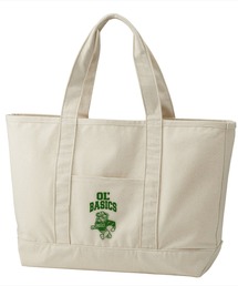 Ol' Basics（オール・ベーシックス） ビッグトートバッグ キャンバス ブルドッグイラスト カレッジロゴ プリント 鞄 BAG アメカジ メンズ レディース ユニセックス