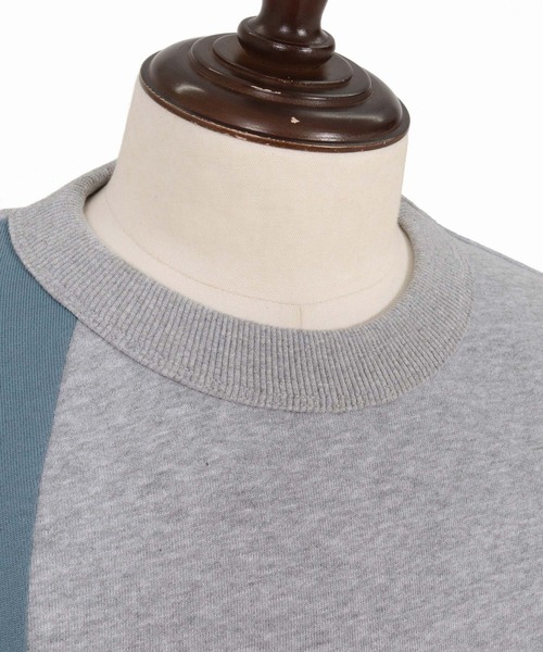 ANGENEHM(アンゲネーム)の「msw1926-Wave-Panel Color-Blocked Sweat Pullover スウェットプルオーバー(AG07-017acg)(スウェット・メンズ・ブラック/ホワイト/ミックスグレー・S/M/L)」の5枚目の写真