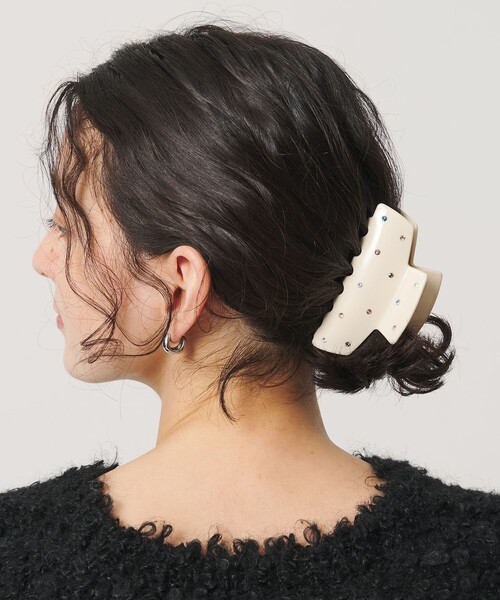BEAUTY&YOUTH UNITED ARROWS(ビューティーアンドユースユナイテッドアローズ)の「カラーストーン ヘアクリップ(バレッタ/ヘアクリップ・レディース・ナチュラル/ブラック・FREE)」の3枚目の写真