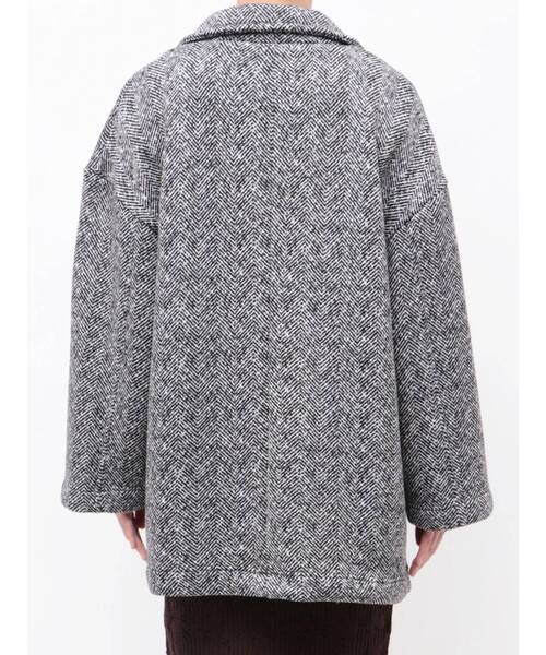 TONAL(トーナル)の「ヘリンボーン裏起毛ダブルコート(その他アウター・レディース・ブラック・SMALL/MEDIUM)」の16枚目の写真