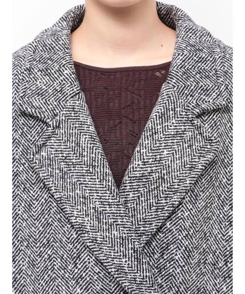 TONAL(トーナル)の「ヘリンボーン裏起毛ダブルコート(その他アウター・レディース・ブラック・SMALL/MEDIUM)」の17枚目の写真