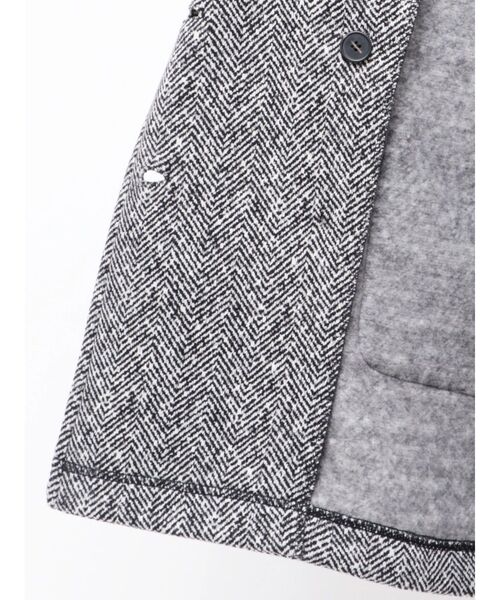TONAL(トーナル)の「ヘリンボーン裏起毛ダブルコート(その他アウター・レディース・ブラック・SMALL/MEDIUM)」の20枚目の写真