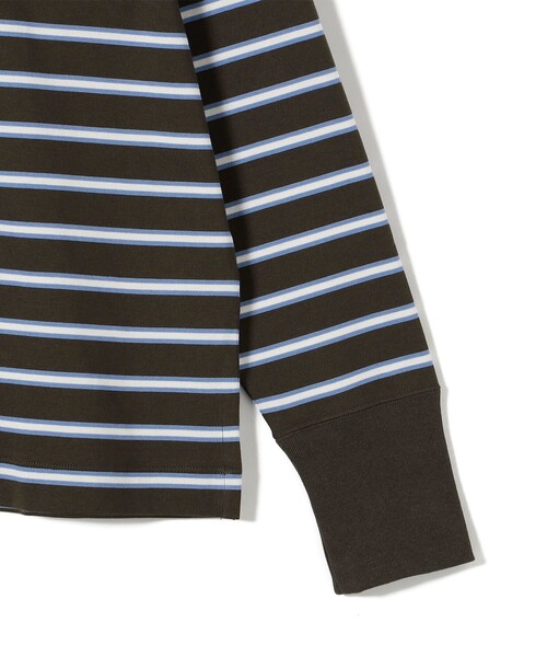 SHIPS(シップス)の「SHIPS Primary Navy Label: マルチボーダー ジップアップ プルオーバー(Tシャツ/カットソー・レディース・カーキ/ライトピンク・ONE SIZE)」の7枚目の写真