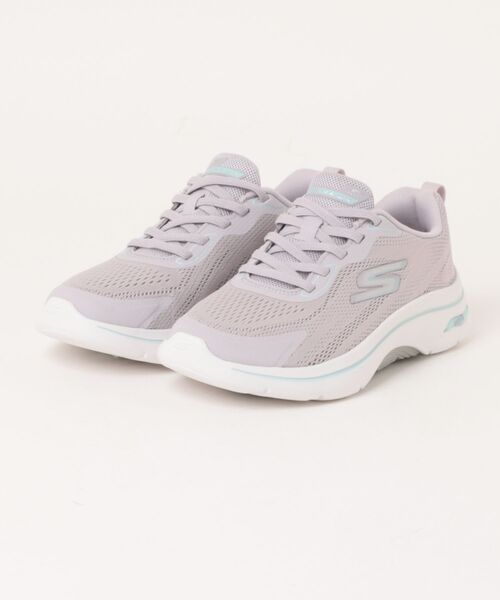SKECHERS(スケッチャーズ)の「SKECHERS スケッチャーズ GO WALK ARCH FIT 2.0-CASSY【ワイド/幅広4E】レディーススニーカー(ゴーウォークアーチフィット2.0) 125346W(スニーカー・レディース・ブラック系その他/パープル系その他/グレー系その他・22.5cm/23.0cm/23.5cm/24.0cm/24.5cm/25.0cm)」の3枚目の写真